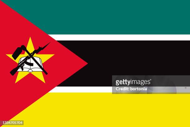mosambik afrikanische landesflagge - hacke stock-grafiken, -clipart, -cartoons und -symbole