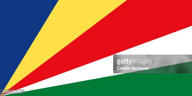 seychelles african country flag - seychelles stock illustrations