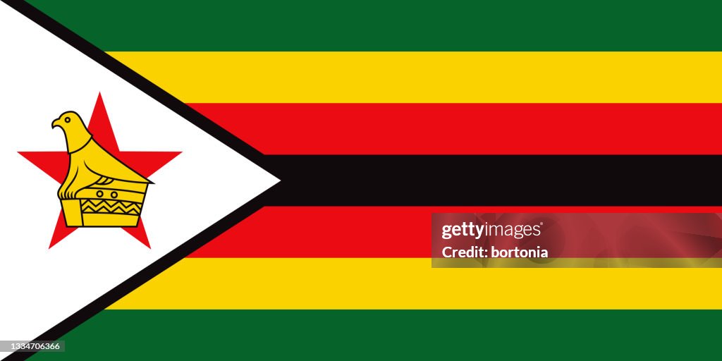 Simbabwe Afrikanische Landesflagge