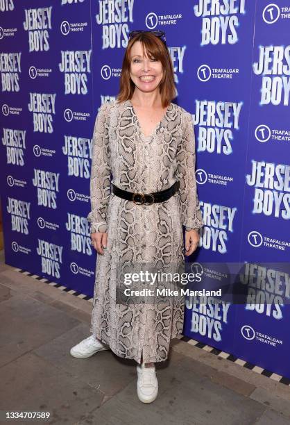 Kay Burley attends the "Jersey Boys" press night at Trafalgar Theatre on August 17, 2021 in London, England.