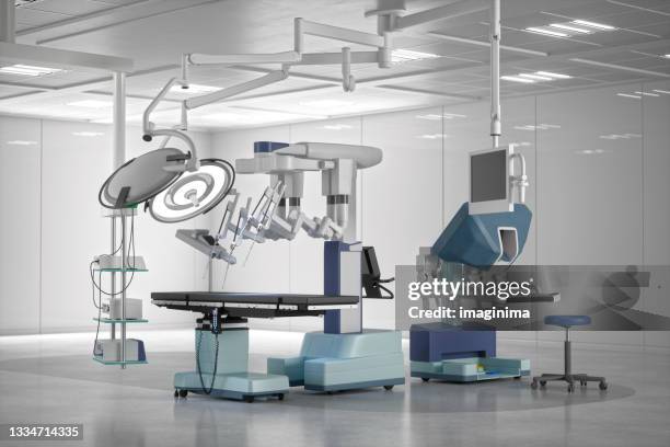 ロボット手術装置付き手術室 - operating room ストックフォトと画像