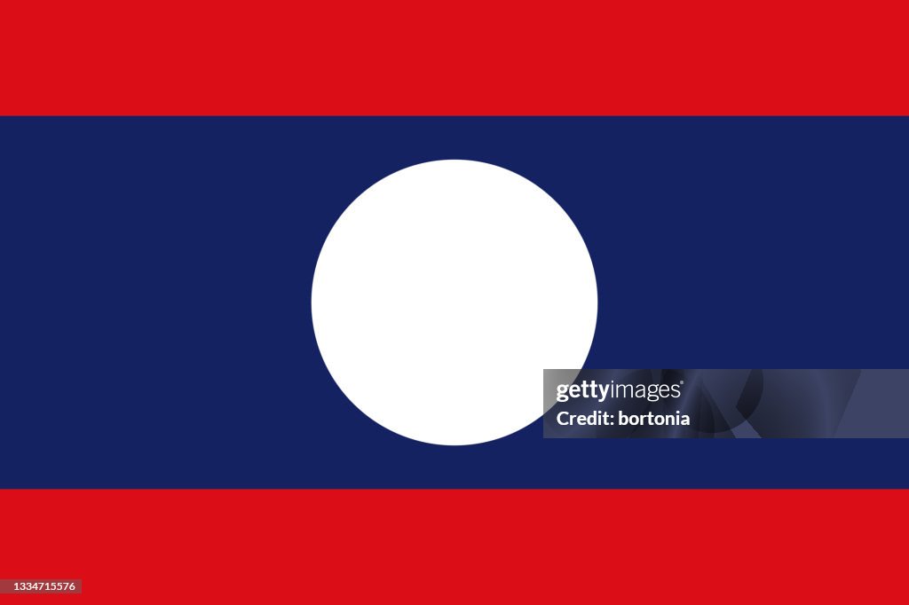 Laos Asia Flag