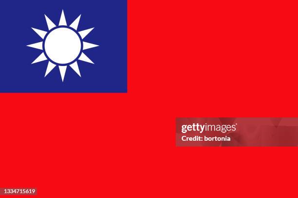taiwan (republic of china) asia flag - taiwan flag stock illustrations