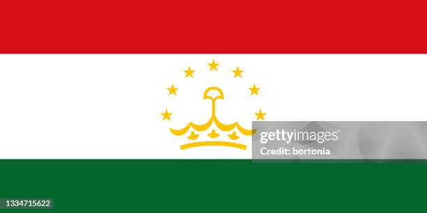 tajikistan asia flag - tajikistan stock illustrations