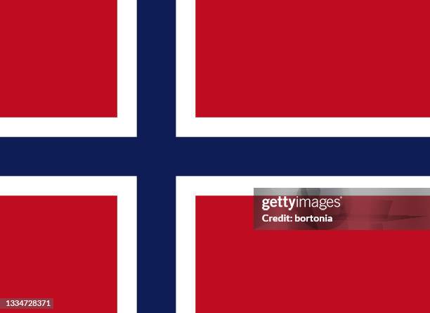 kingdom of norway europe flag - norwegen stock illustrations