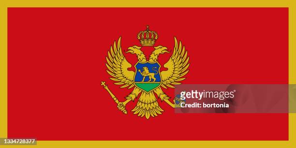 ilustraciones, imágenes clip art, dibujos animados e iconos de stock de montenegro bandera de europa - países del golfo