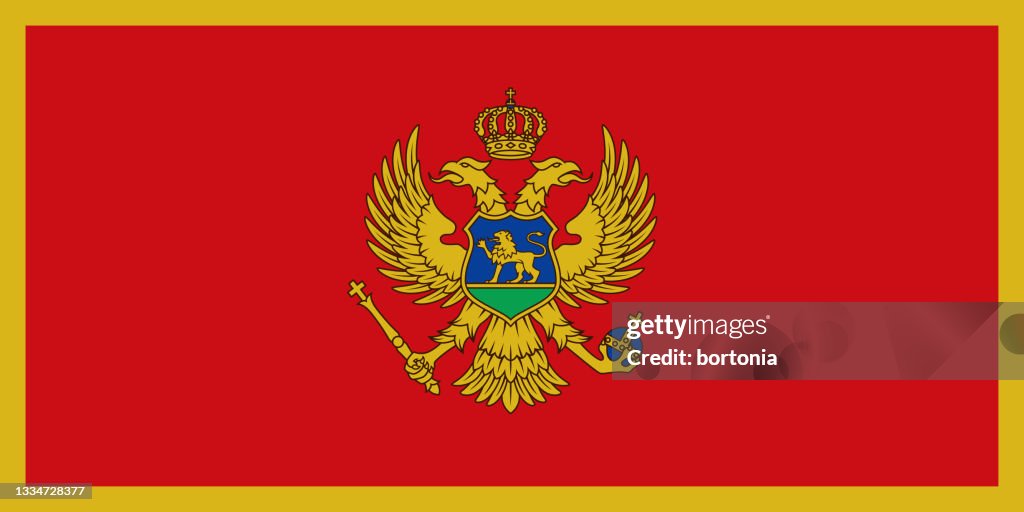 Montenegro Europe Flag