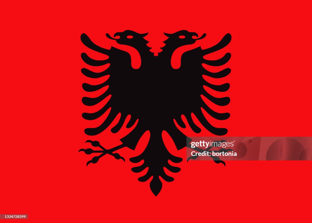 Republic of Albania Europe Flag