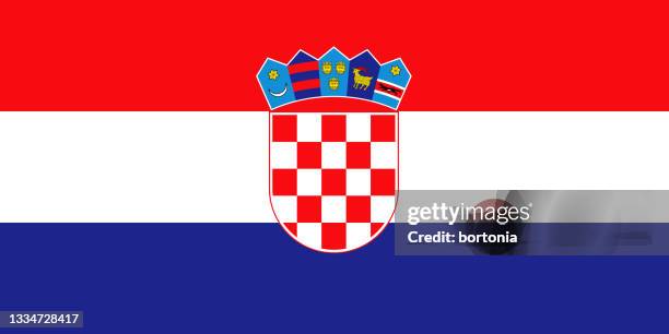 republik kroatien europa flagge - kroatische flagge stock-grafiken, -clipart, -cartoons und -symbole