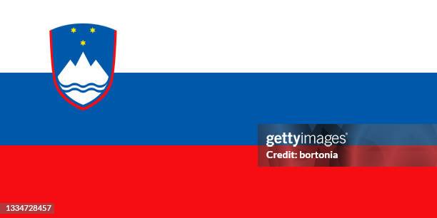 republic of slovenia europe flag - slovenian flag stock illustrations