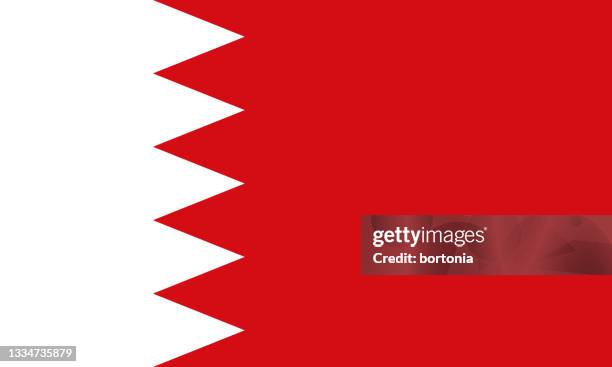 flagge des königreichs bahrain - flagge von bahrain stock-grafiken, -clipart, -cartoons und -symbole