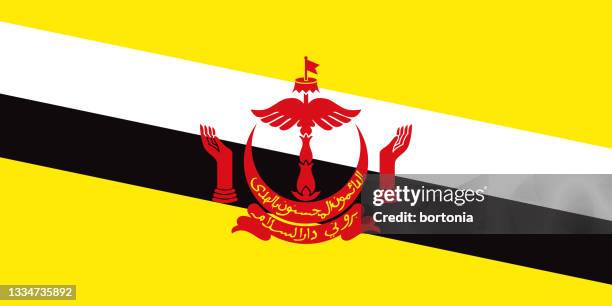 illustrations, cliparts, dessins animés et icônes de nation de brunei, la demeure du drapeau de la paix - drapeau brunéien
