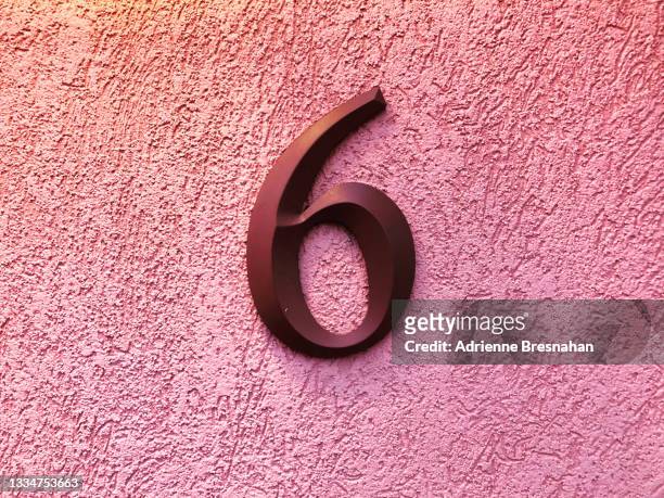 cement wall with the number six - number 6 stock pictures, royalty-free photos & images