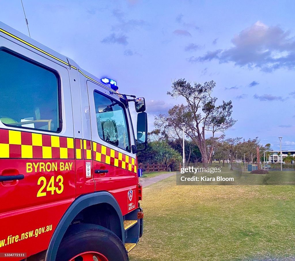 Side of Fire Fighter Truck