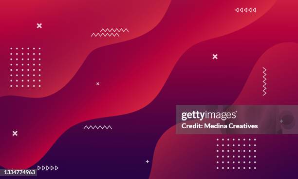 abstract liquid shapes background with color red gradient - makeup brushes stock illustrations