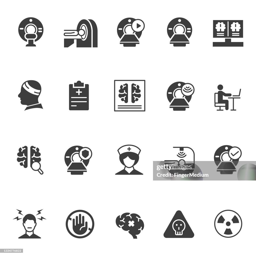 MRT-Scanner-Vektor-Set