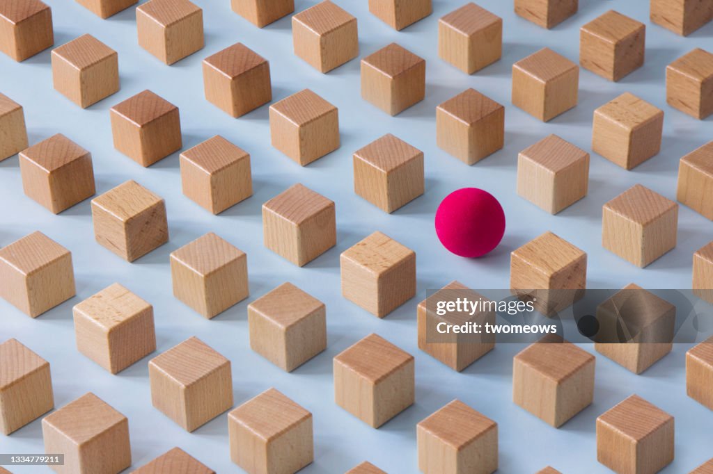 Singled out concepts still life with cubes.