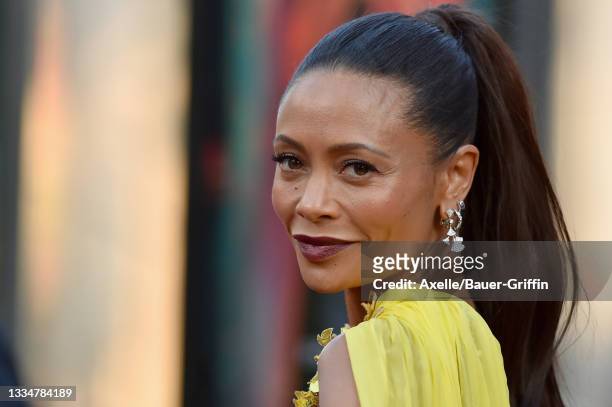Thandiwe Newton attends Warner Bros. Pictures "Reminiscence" Los Angeles Premiere at TCL Chinese Theatre on August 17, 2021 in Hollywood, California.