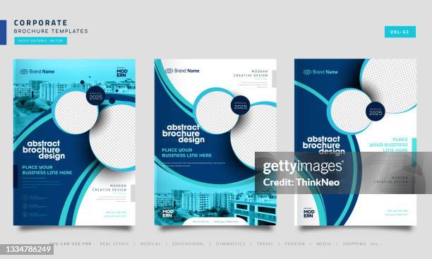 stockillustraties, clipart, cartoons en iconen met business brochure cover design layout - investment brochures