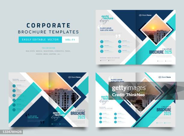 modern template design with urban landscape and geometric elements - construction hoarding stock illustrations