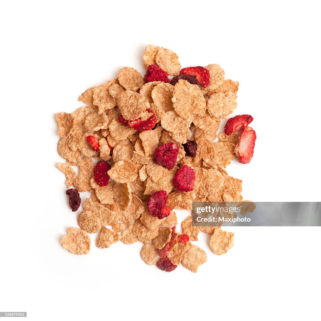 Mix of breakfast granola cereals