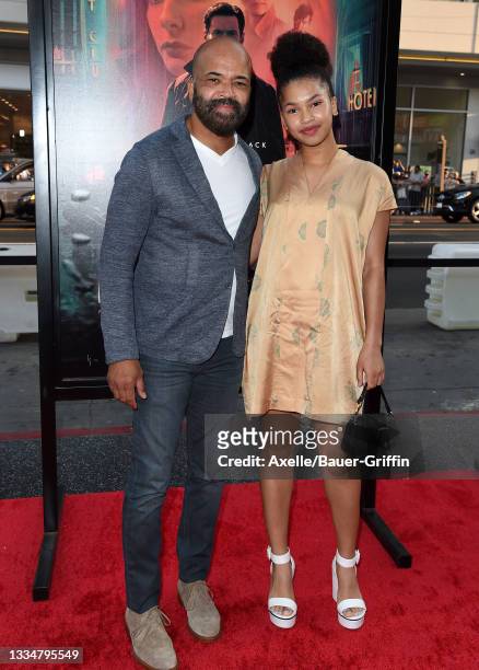 Jeffrey Wright and Juno Wright attend Warner Bros. Pictures "Reminiscence" Los Angeles Premiere at TCL Chinese Theatre on August 17, 2021 in...