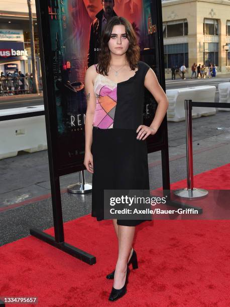 Ally Ioannides attends Warner Bros. Pictures "Reminiscence" Los Angeles Premiere at TCL Chinese Theatre on August 17, 2021 in Hollywood, California.