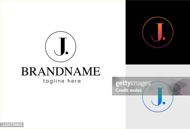 stockillustraties, clipart, cartoons en iconen met j letter based logo - letter j