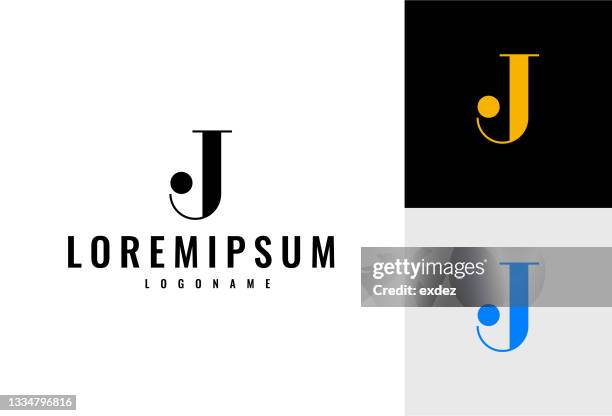 j letter based logo - letter j stock illustrations
