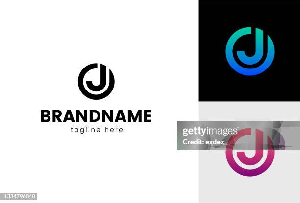 j letter based logo - letter j stock illustrations