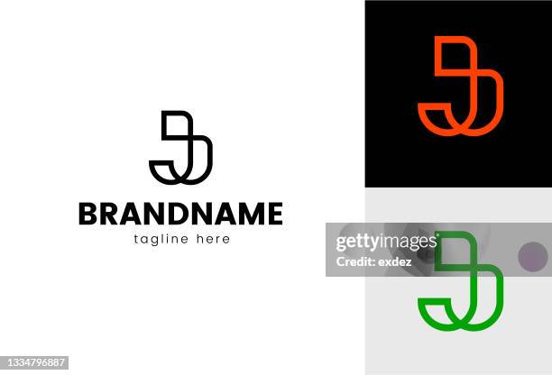 ilustraciones, imágenes clip art, dibujos animados e iconos de stock de logotipo basado en letras j - letra j