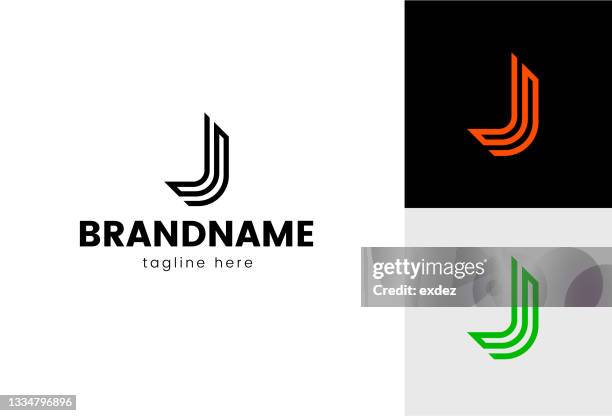 j letter based logo - j stock illustrations