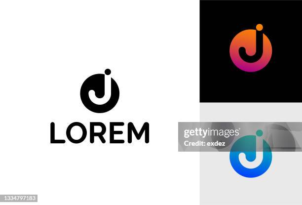 j letter based logo - j stock illustrations