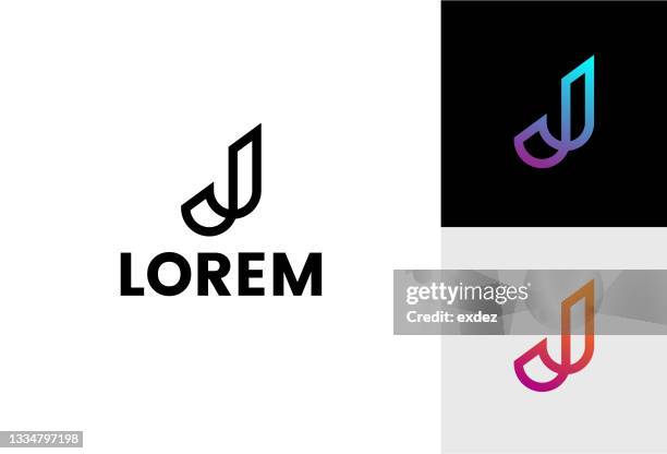 j letter based logo - j j stock illustrations