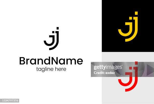 stockillustraties, clipart, cartoons en iconen met j letter based logo - letter j