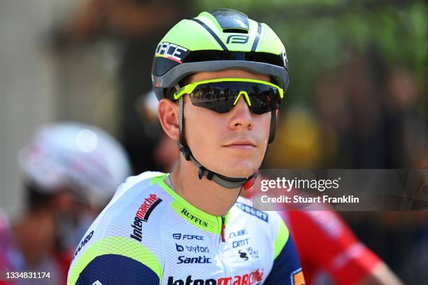 Louis Meintjes of South Africa and Team Intermarché - Wanty - Gobert Matériaux prior to the 76th Tour of Spain 2021, Stage 5 a 184,4km stage from...