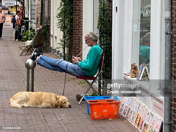 street sale in the city - friesland netherlands stock pictures, royalty-free photos & images