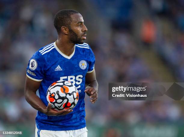 Ricardo Pereira of Leicester City in action during the pre-season friendly match between Leicester City and Villarreal at The King Power Stadium on...