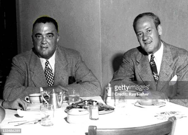 Edgar Hoover and Clyde Tolson vacationing in Miami Beach, 1948.
