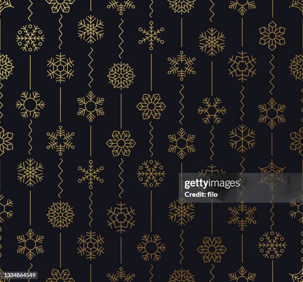 ilustrações de stock, clip art, desenhos animados e ícones de seamless winter snow background pattern - wrapping paper