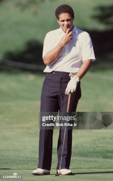 Bryant Gumbel during Pro Am at La Costa Country Club, January 7, 1986 in Carlsbad, California.