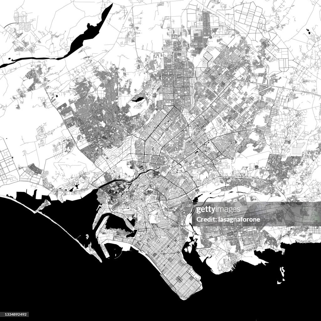 Karachi, Pakistan Vector Map