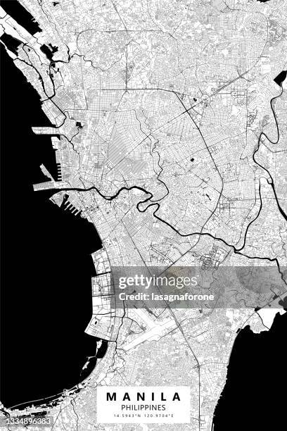 manila, philippines vector map - county fair background stock illustrations