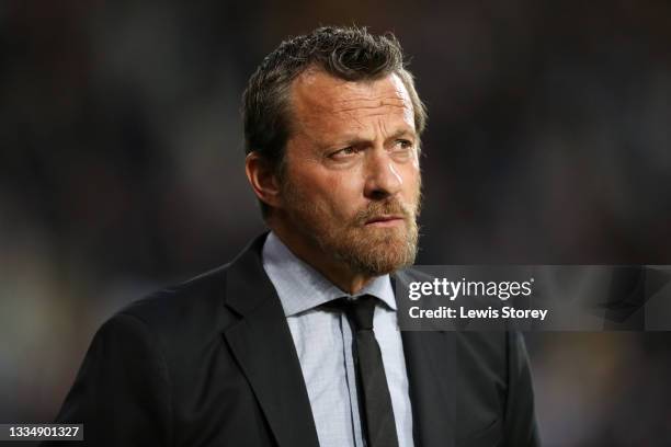 Slavisa Jokanovic, Manager of Sheffield United looks on prior to the Sky Bet Championship match between West Bromwich Albion and Sheffield United at...