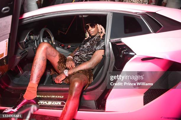 Young Thug attends his 30th Birthday Party at a private location on August 16, 2021 in Atlanta, Georgia.