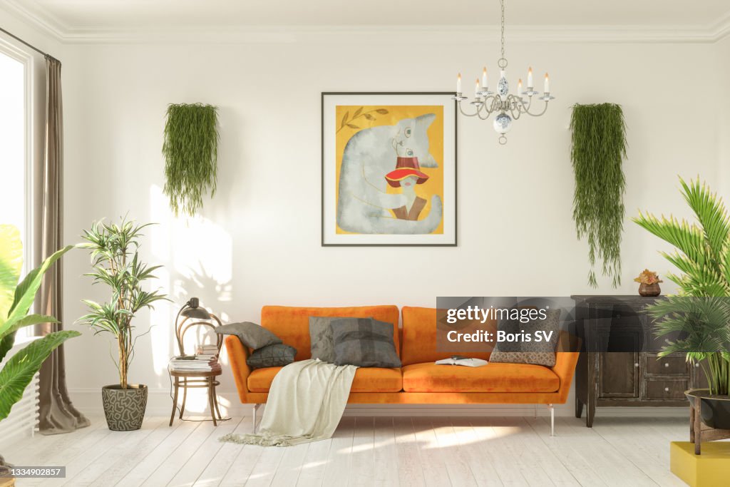 Living room in retro style