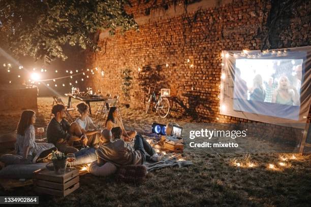 movie night - film projector bildbanksfoton och bilder