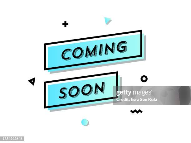 coming soon web banner - opening soon stock illustrations
