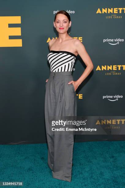 Marion Cotillard attends a special screening of Amazon's original movie "Annette" at Hollywood Forever on August 18, 2021 in Hollywood, California.