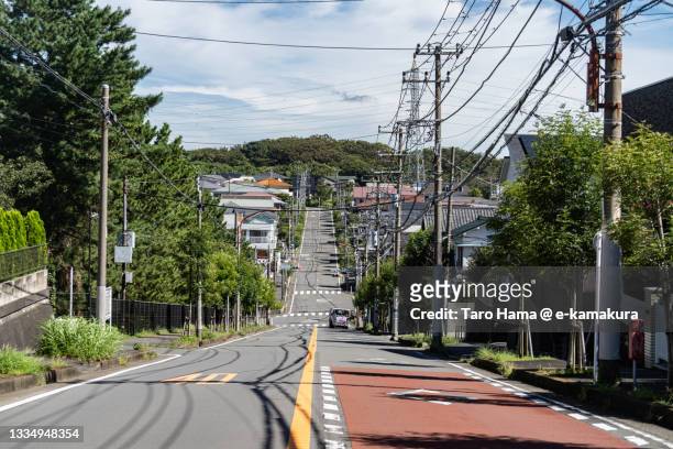 the elevated street in the residential district in kanagawa of japan - kanagawa stockfoto's en -beelden